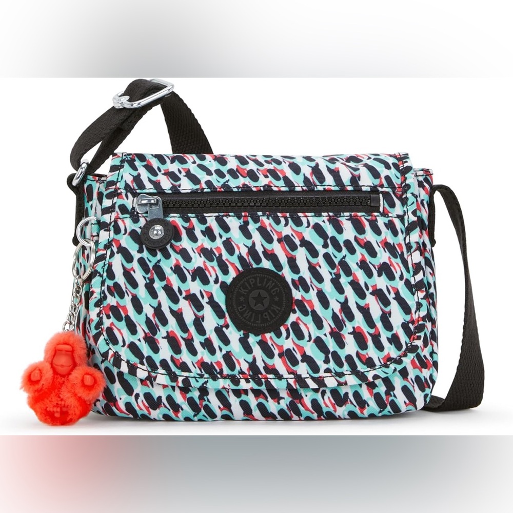 NWT Kipling Sabian Abstract Paint Blue Black
